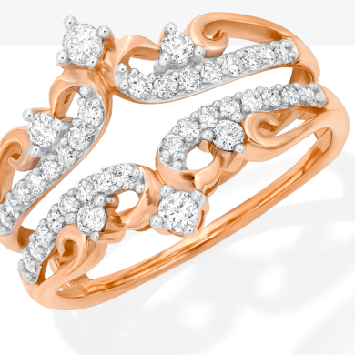 Diamond Enhancer Ring 1/2 ct tw Round-cut 14K Rose Gold