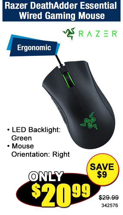 Razer DeathAdder Essential Wired Gaming Mouse