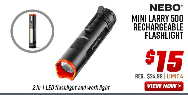 NEBO Mini Larry 500 Rechargeable Flashlight