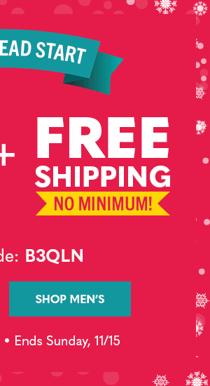 Shop Men's BOGO 50%* off + Free Shipping on $29+