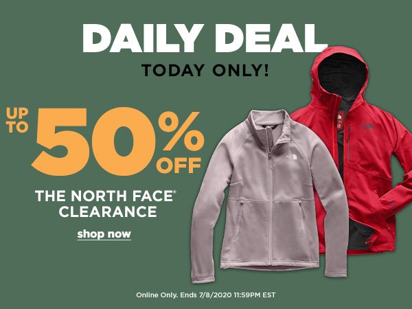 Daily Deal: Up to 50% OFF The North Face Clearance - Online Only - Click to Shop