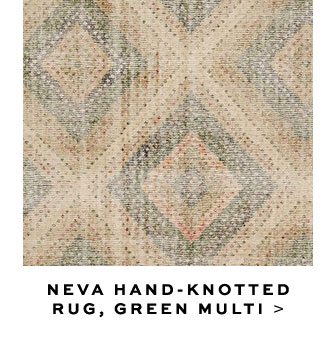 NEVA HAND-KNOTTED RUG, GREEN MULTI >