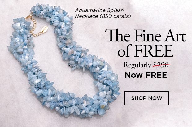 Free 850 Carat Aquamarine Necklace