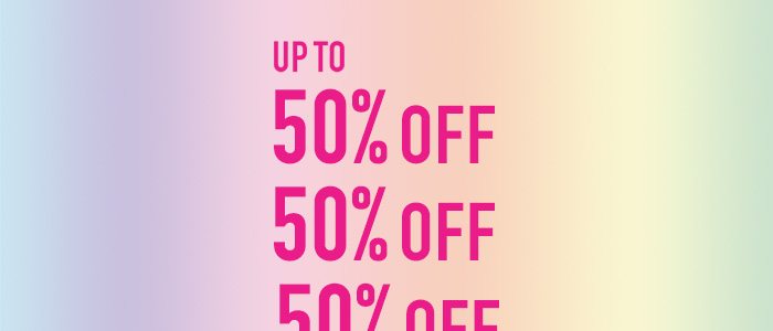 Up to 50% off sale