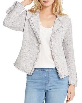 Nic+Zoe Fringe Mix Knit Jacket