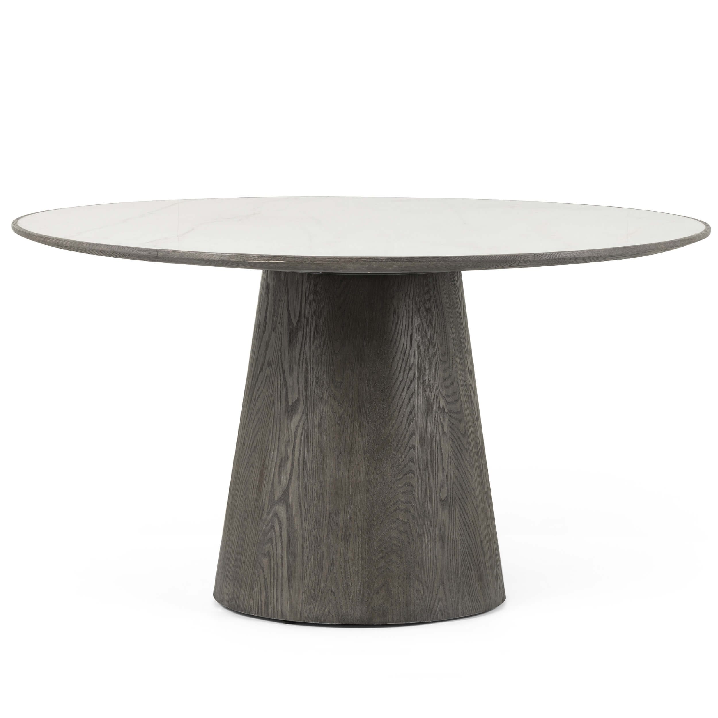 Image of Skye Round Dining Table, White Marble