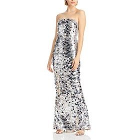 Bronx And Banco Farah Sequin Strapless Gown