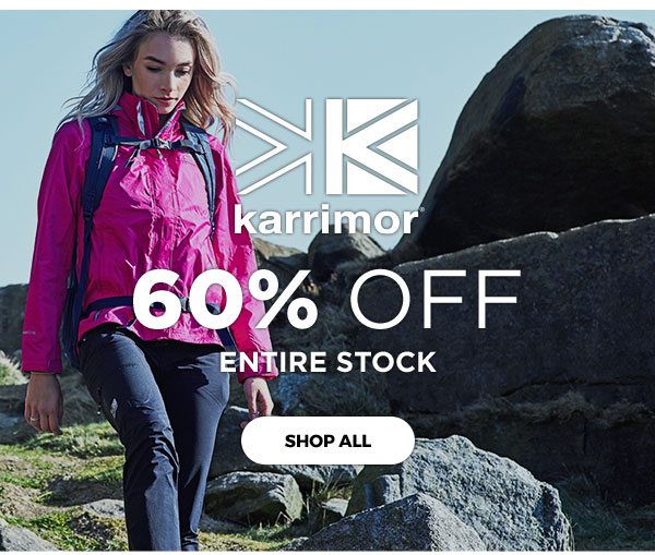 60% OFF Entire Stock of Karrimor - Click to Shop All