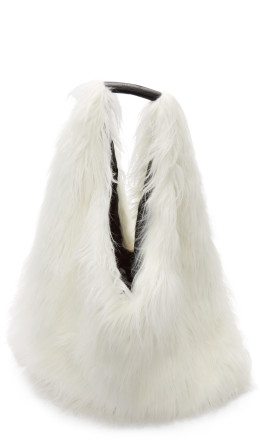 MM6 Maison Margiela - Reversible White Faux Fur Shopping Tote