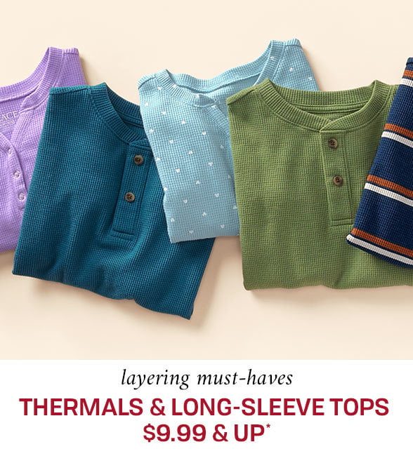 $9.99 & Up Thermals & Long Sleeve Knits