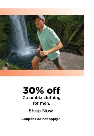 shop 30% off Columbia clothing for men. shop now.