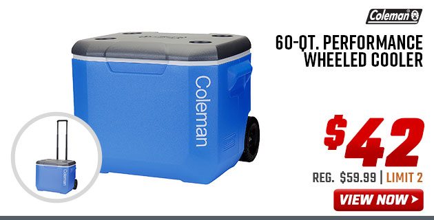 Coleman 60-Qt. Performance Wheeled Cooler