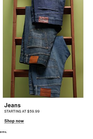 "Jeans Starting at 59.99 Shop Now>"