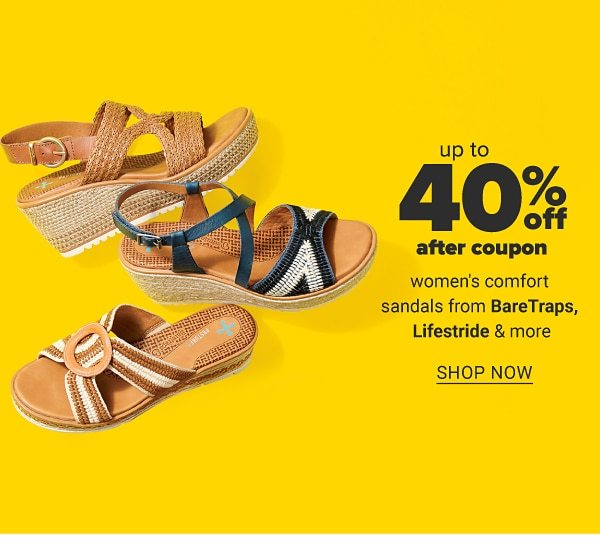 Up to 40% off after coupon women's sandals from Baretraps, LifeStride & more. Shop Now.
