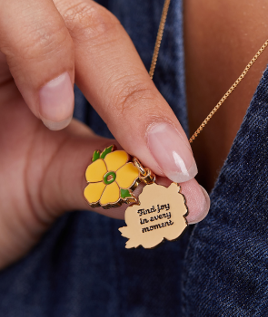 Buttercup Flower Mantra Charm Necklace | SHOP NOW