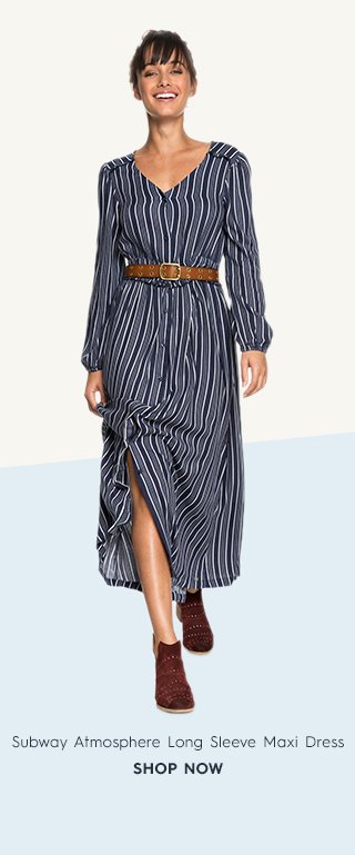 Product 5 - Subway Atmosphere Long Sleeve Maxi Dress