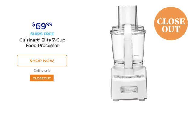 Cuisinart(R) Elite 7-Cup Food Processor | $69.99 | closeout | ships free | shop now | online only