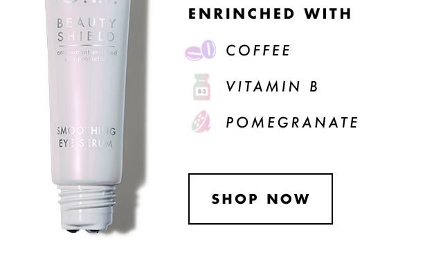 Enriched with Coffee, Vitamin B3, & Pomegranate