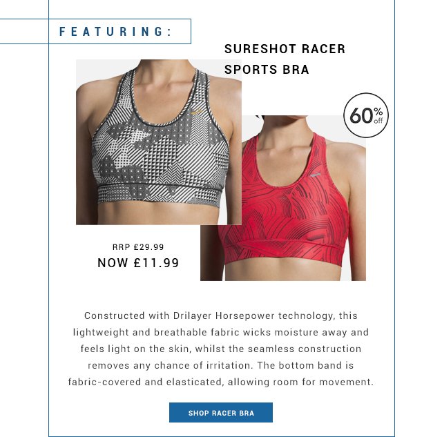 Shop Sureshot Racer Bra