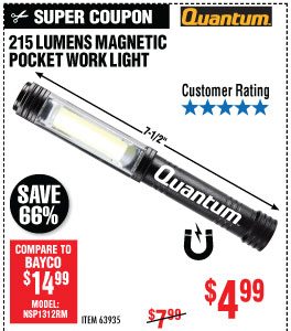 View 215 Lumen Magnetic Pocket Work Light