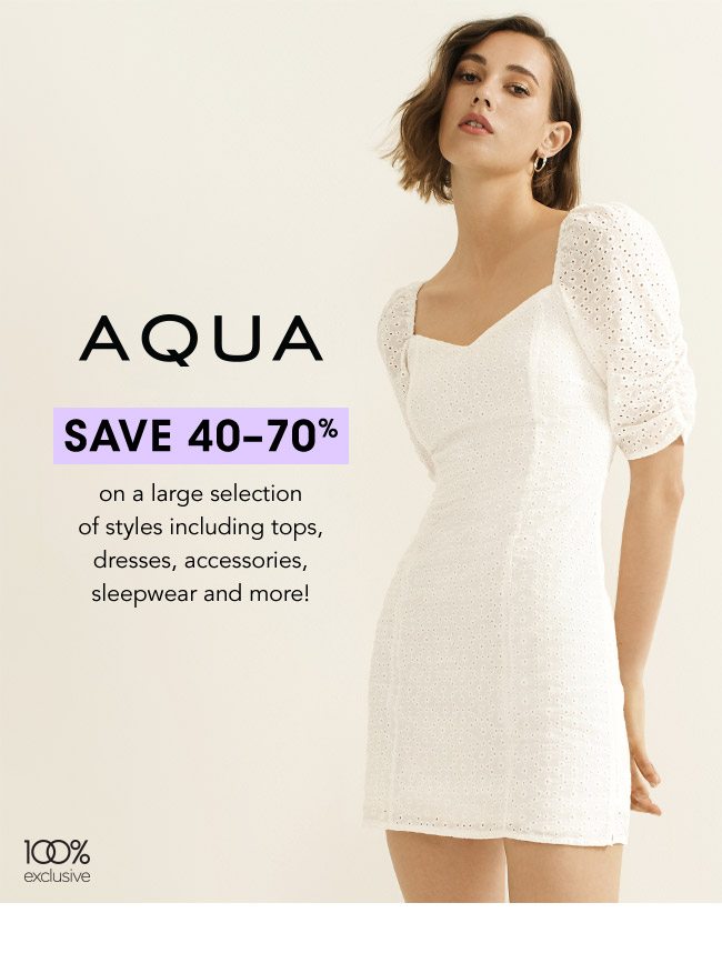 AQUA Save 40-70%