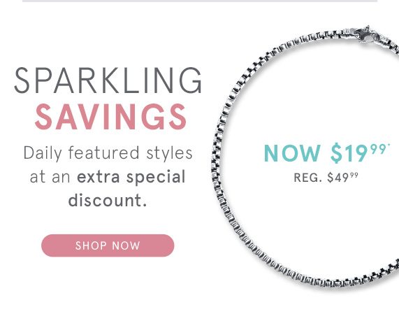 Sparkling Savings! Men's Box Chain Necklace, Now $19.99