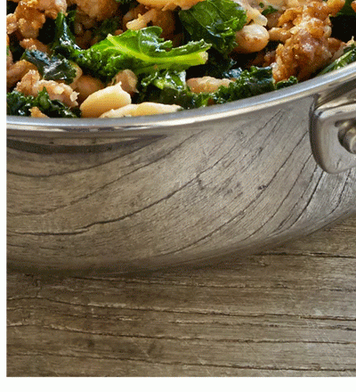 KALE, WHITE BEAN AND SPICY ITALIAN CHICKEN SAUSAGE