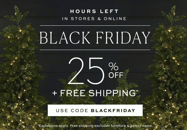 BLACK FRIDAY 25% OFF + FREE SHIPPING