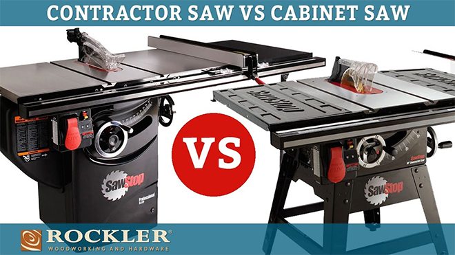 Contractor Saw vs Cabinet Saw from Sawstop: Watch the Video 