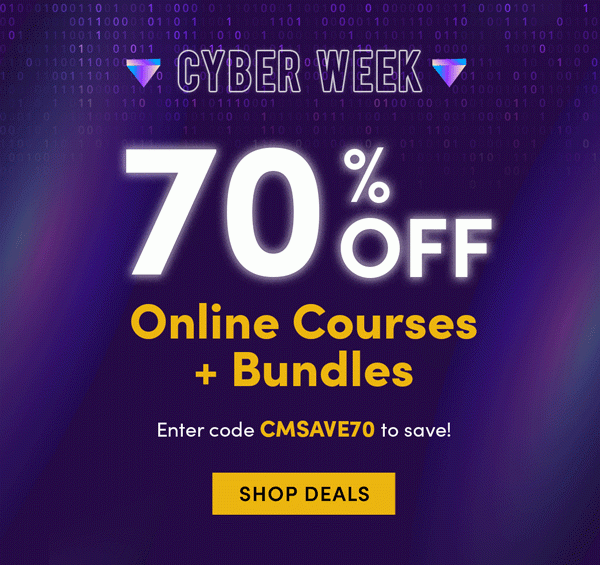 Cyber Week 70% Off Online Courses + Bundles | Shop Deals