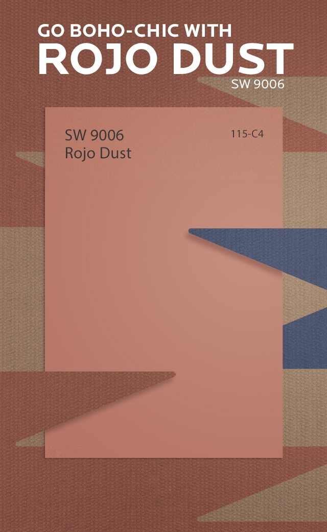 Accentuate Modern Bohemian Style With Rojo Dust SW 9006 - See It In A Room