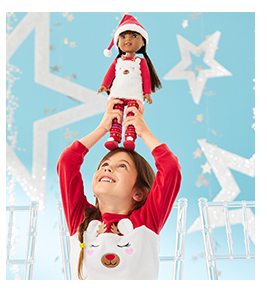 Reindeer Pajamas for Girls & WellieWishers Dolls