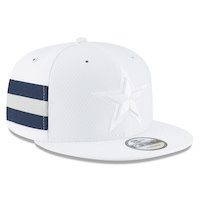 Men's Dallas Cowboys New Era White 2018 NFL Sideline Color Rush Official 9FIFTY Snapback Adjustable Hat