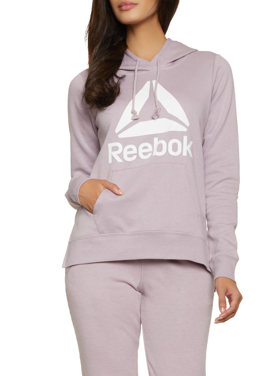 Reebok Hooded Pullover Sweatshirt with Logo