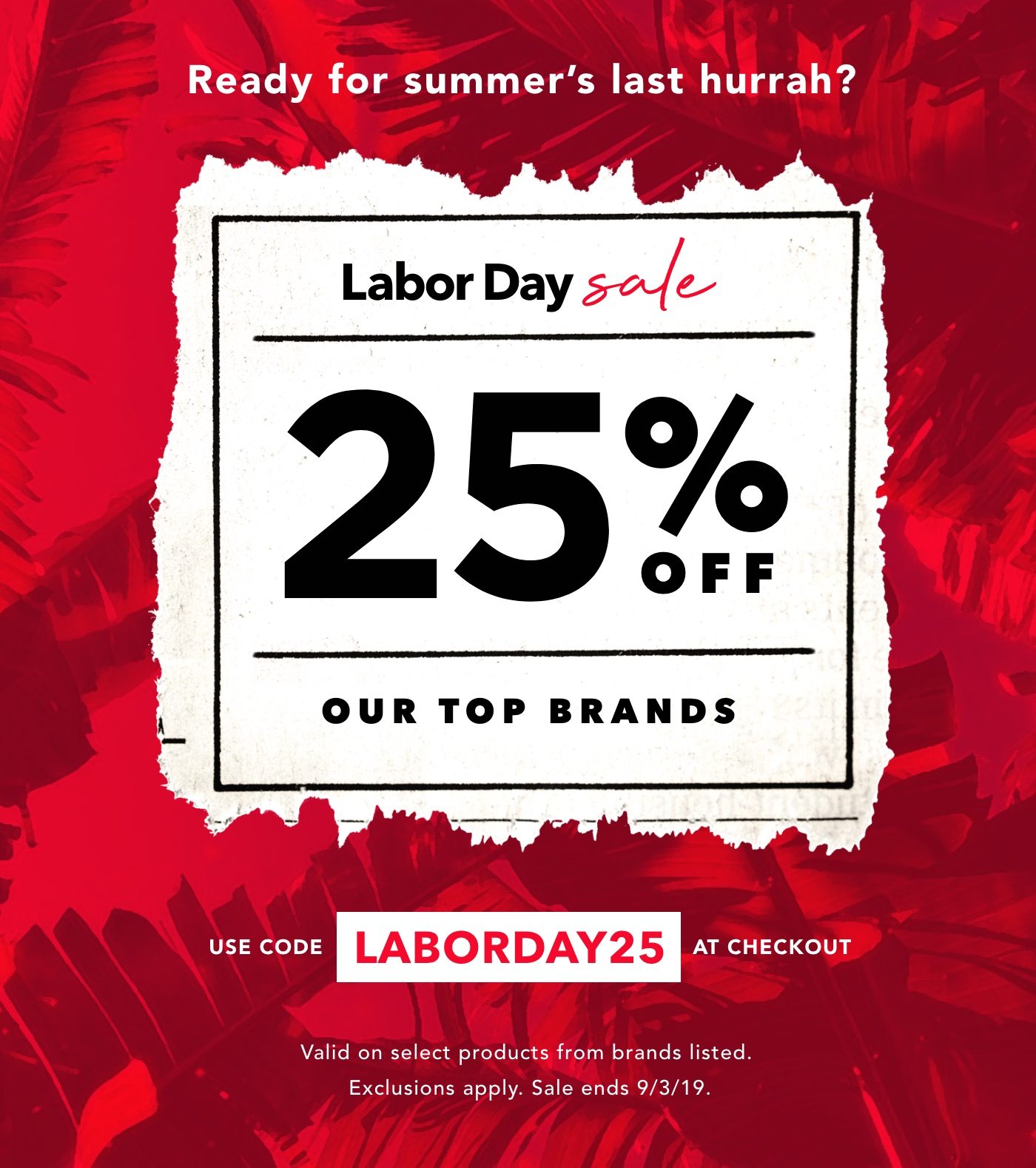 Hero - Labor Day Sale