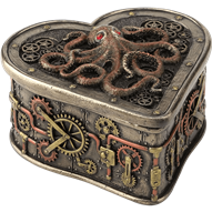 Steampunk Octopus Heart Trinket Box