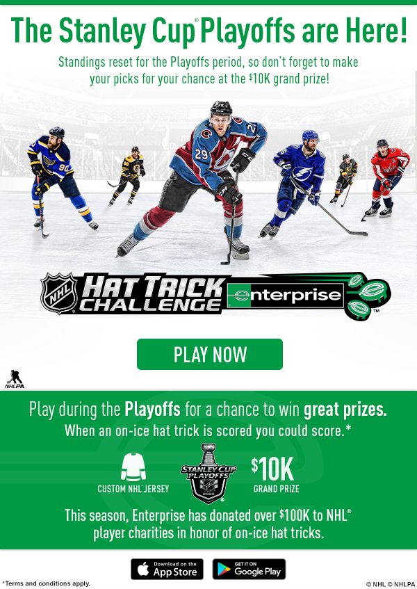 win $10K with NHL Hat Trick Challenge 