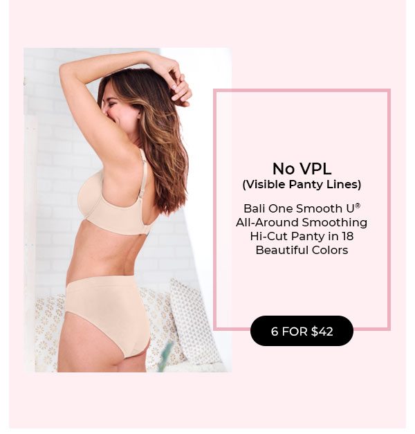 Shop Bali One Smooth U All Around Smoothing Hi-Cut Panty 6/$42