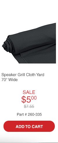 Speaker Grill Cloth Black Yard 70in Wide