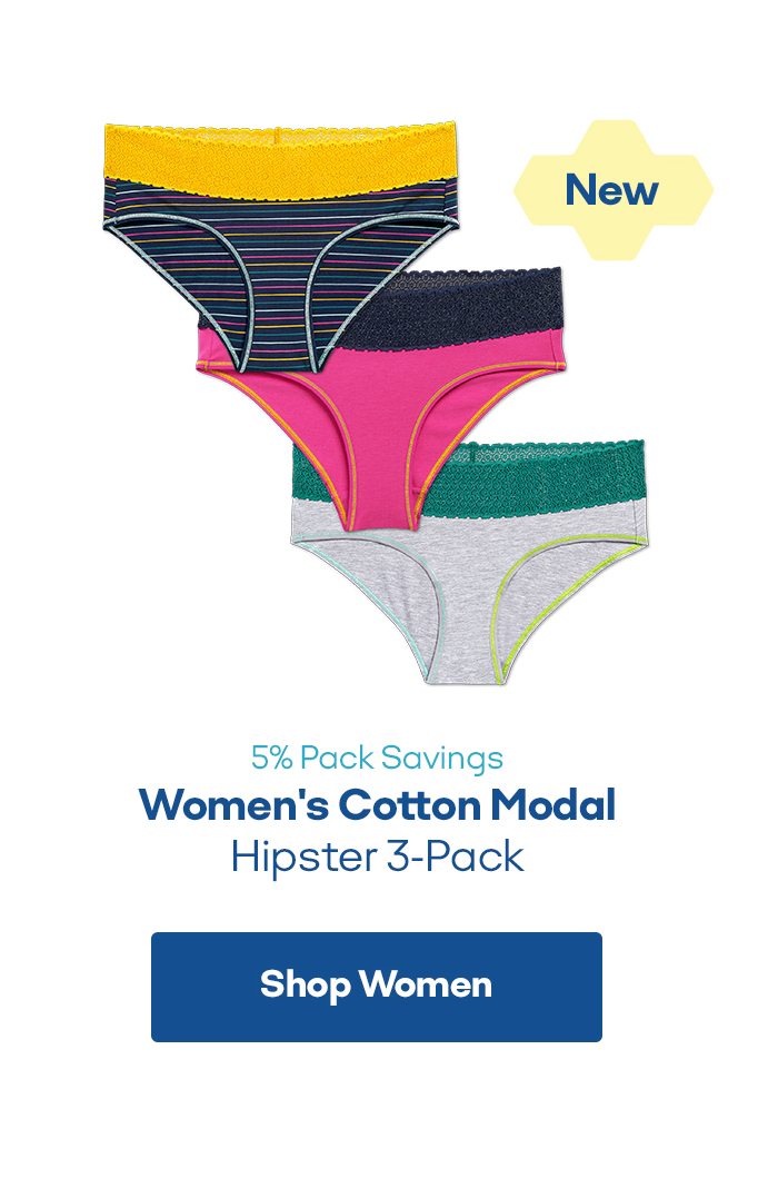 Women's Cotton Modal Hipster 3 Pack. Shop Women.
