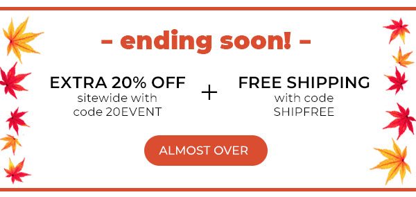 Free shipping and 20% off!