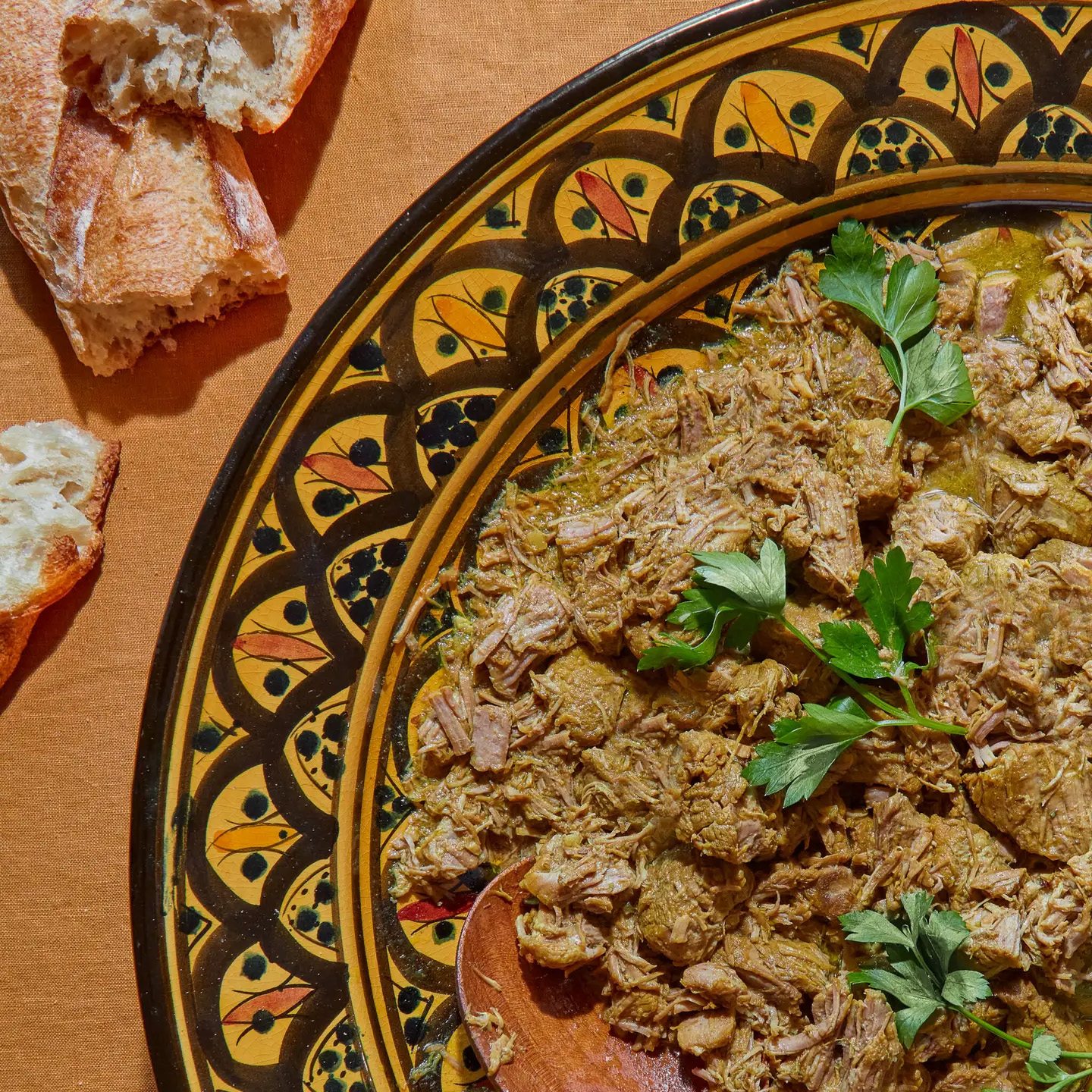 Lemony Moroccan Lamb Stew with Garlic and Saffron