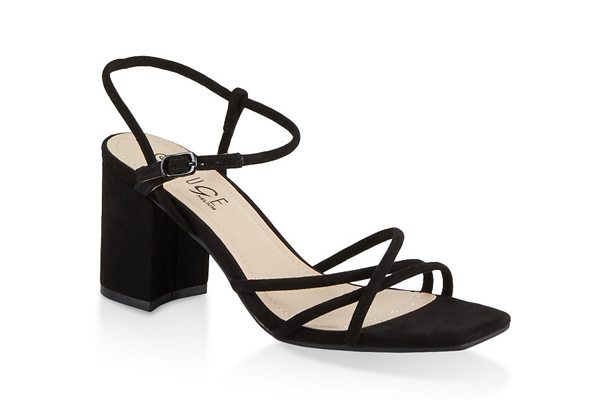 Strappy Mid Block Heel Sandals