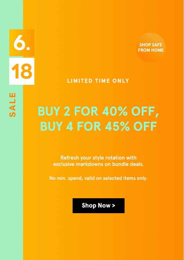 Buy 2 for 40% Off or Buy 3 for 45% Off!