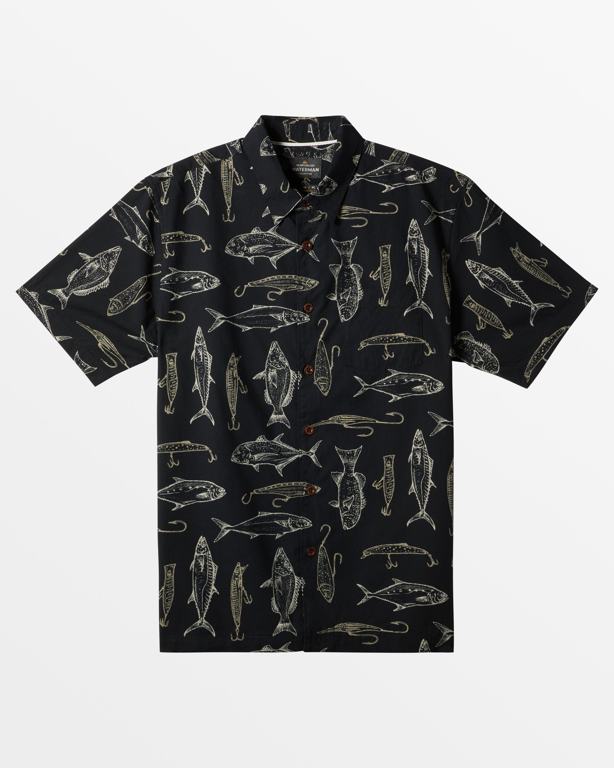 Image of Waterman Allure Short Sleeve Shirt - Black Allure Woven