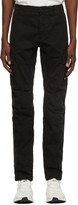 Black Stretch Sateen Cargo Pants