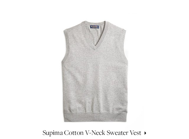 SUPIMA COTTON V-NECK SWEATER VEST