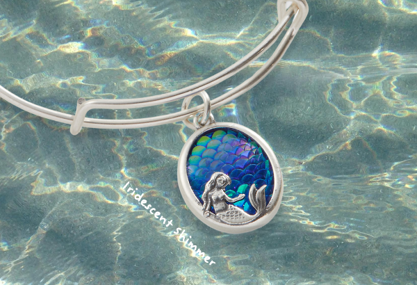 Iridescent Mermaid Charm Bangle | Shop Now