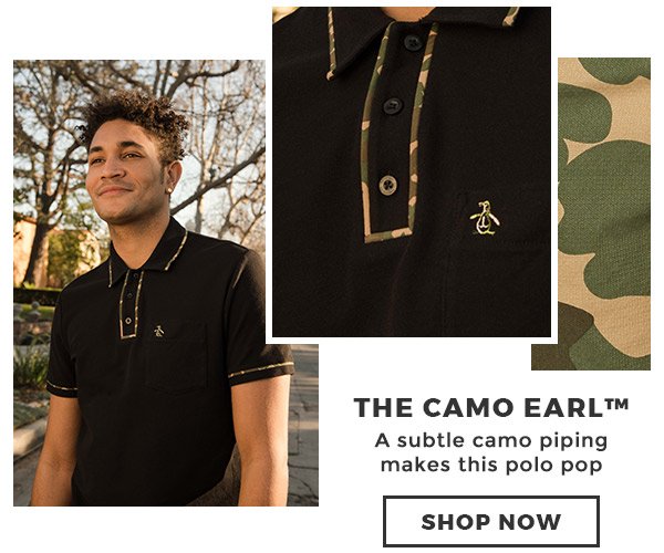 THE CAMO EARL™ A Subtle Camo Lining Makes This Polo Pop - SHOP NOW