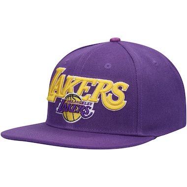 Pro Standard Los Angeles Lakers Purple Wordmark Logo Snapback Hat